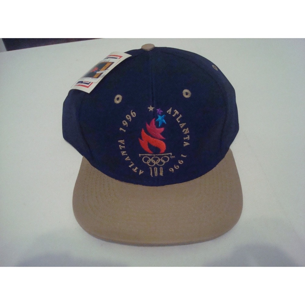 1996 ATLANTA OLYMPIC OLYMPICS GAMES  LOGO 7 90S SNAPBACK HAT CAP VINTAGE M4